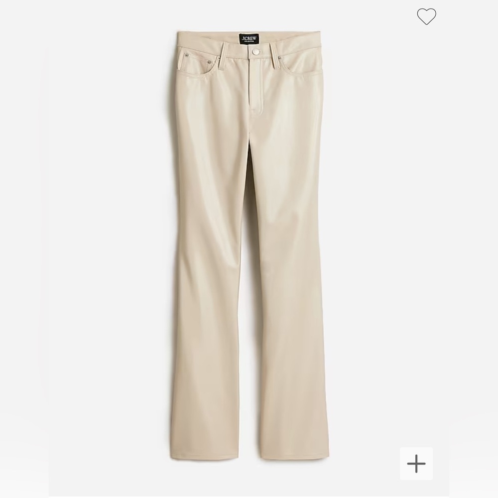J. Crew collection demi-boot pant in faux patent leather size 26